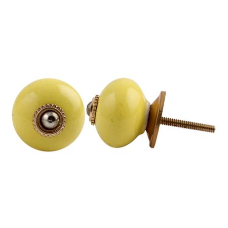 Solid Yellow Golden Fitting Ceramic Knob